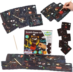 Woopie Art&Fun set creativo de láminas para rascar para niños, 7 piezas
