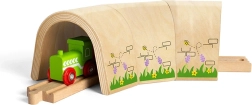 Bigjigs rail túnel curvo de madera para vías de tren
