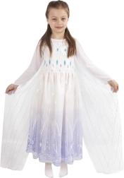 Disfraz infantil de reina de invierno – vestido con cola (talla S)
