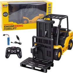 Carretilla elevadora teledirigida RC 2.4GHz amarilla