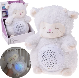 Proyector de estrellas: ovejita de peluche suave con nanas y sonidos