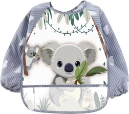 Babero infantil impermeable con mangas largas KRUZZEL con bolsillo – koala