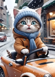 Puzzle de gato conductor de 1000 piezas