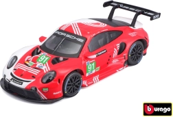 Modelo metálico Bburago Porsche 911 RSR LM 2020 1:43 en caja decorativa