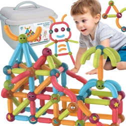 Juego de construcción magnético educativo Woopie de 128 piezas