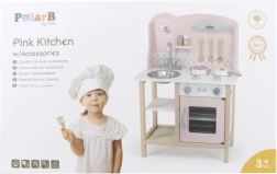 Cocina infantil de madera con accesorios, rosa – VIGA PolarB