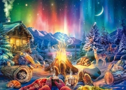 Puzle Romántica junto al fuego bajo las estrellas 1000 piezas SCHMIDT