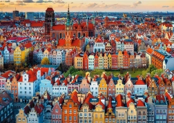 Puzzle TREFL Premium Plus Photo Odyssey – vista de Gdansk, Polonia, 1000 piezas