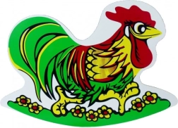 Balancín de madera en forma de gallo para niños