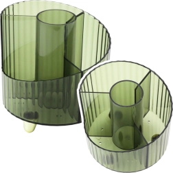 Organizador para material de escritura transparente verde