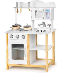 Cocinita de madera para niños con accesorios Ecotoys