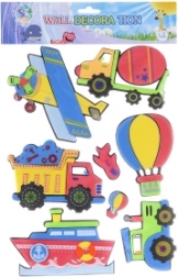 Pegatinas de espuma para pared – medios de transporte (set de 8 uds)