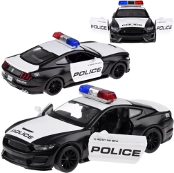 Coche policial metálico Ford Mustang Shelby GT350 1:32 con luces y sonidos