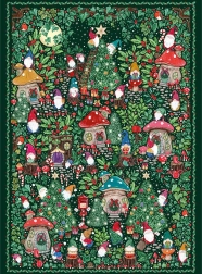 Rompecabezas Gibsons The Art File: pueblo navideño de 1000 piezas