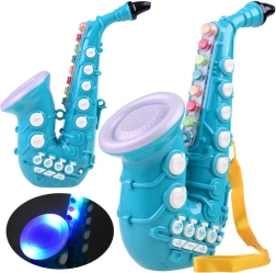 Saxofón infantil interactivo con luces y melodías – Azul