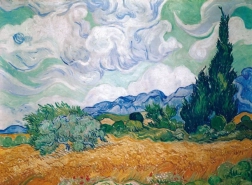 Puzzle Campo de trigo con cipreses 1000 piezas