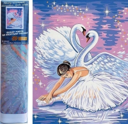 Pintura de diamantes Lago de los cisnes 30 × 40 cm
