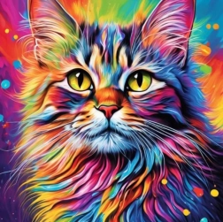 Norimpex Pintura de diamantes Retrato de un gatito de color 30x40cm