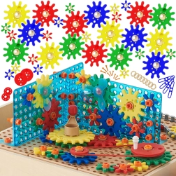 Set de engranajes y poleas MASTERKIDZ STEM, 198 piezas