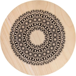 Salvamanteles de madera para olla mandala 20 cm