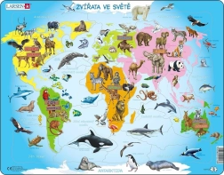 Larsen rompecabezas educativo Animales del mundo 28 piezas