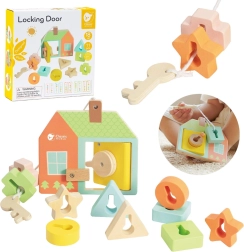 Classic World Montessori ensartado de madera llaves y puertas 11 uds