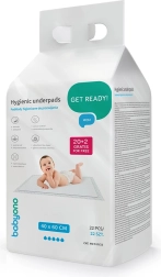 Empapadores higiénicos para cambiar BABYONO 40 × 60 cm, 22 uds