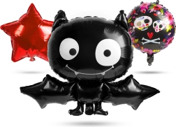 Set de globos de látex de Halloween con motivos de murciélago - 5 unidades