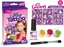 Gleamy set de tatuajes con purpurina