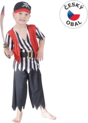 Disfraz de carnaval de pirata para niños 92-104 cm