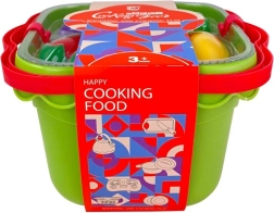 Cesta con frutas y verduras para cortar, set para niños
