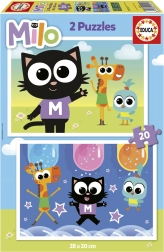Puzzle saltarín Milo 2x20 piezas