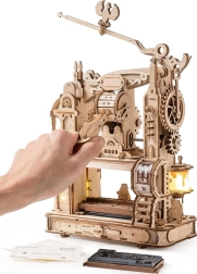Robotime ROKR rompecabezas 3D de madera iluminado – máquina de impresión clásica (303 piezas)