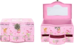 Joyería de madera con espejo y cajones