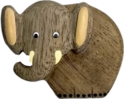 Imán de madera elefante de lado 2Kids Toys