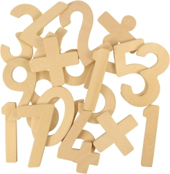 Bigjigs Toys Números y signos de madera para niños
