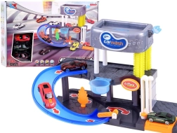 Lavadero de coches de dos niveles con agua corriente, ascensor y efectos