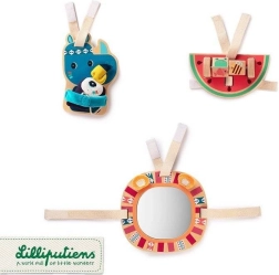 Lilliputiens - Juguetes colgantes de madera Rinoceronte Marius a partir de 9 meses