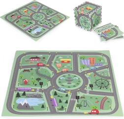 Gran alfombra rompecabezas de espuma para niños ciudad 90,5 × 90,5 cm, 21 piezas ECOTOYS