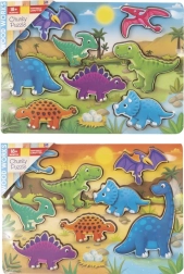 Encajable de madera de dinosaurios