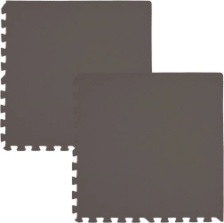 Alfombrilla de espuma HUMBI 120 × 60, puzzle grande impermeable, segura, 2 uds., marrón