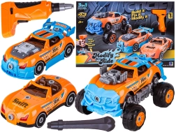 Coche desmontable y montable 3 en 1 tuning con destornillador a batería (monster truck) - 1 unidad
