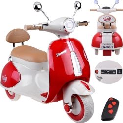 Patinete eléctrico infantil clásico de estilo vintage – Rojo
