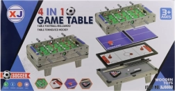 Juego de mesa de madera 4 en 1: futbolín, hockey, ping pong y billar