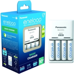 Cargador Eneloop Basic BQCC51 + 4x baterías AA