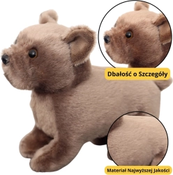 Perrito de peluche marrón 19 cm