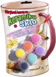 Pinturas acrílicas para cerámica, vidrio y piedras - set de 6 piezas