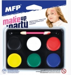 Pinturas faciales MFP Make-up Party 6 colores con pincel