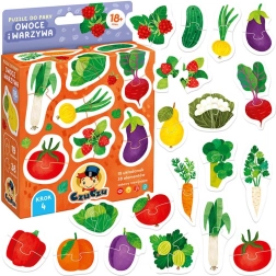 CzuCzu puzle para emparejar – frutas y verduras, 19 parejas, 18m+