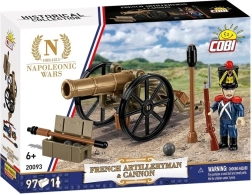 Set de construcción: artillero francés con cañón – 97 piezas
